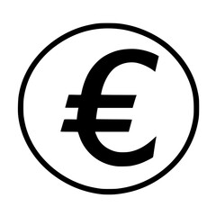 Obraz premium Vector Illustration of Euro Currency Symbol with Circular Coin Design in Simple Flat Style