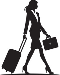 businesswoman with suitcase