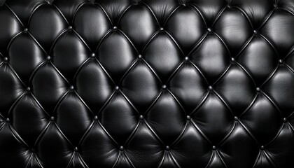 Fototapeta premium black leather tufted upholstery texture