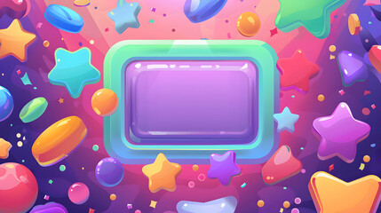 A mobile game score screen illustration.