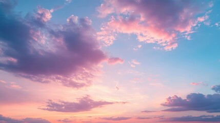 Fototapeta premium Beautiful sky at twilight with soft colors