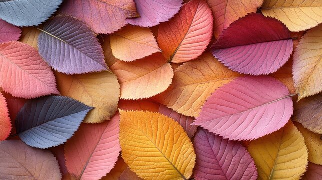 Autumn leaves background, vibrant colors, fall foliage, nature texture