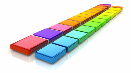 Colorful Bar Graph Illustration with Distinct Sections for Analysis