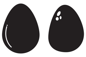 Egg icon vector. Flat vector silhouette egg. Egg Flat Icon Outline. vector illustration. 
