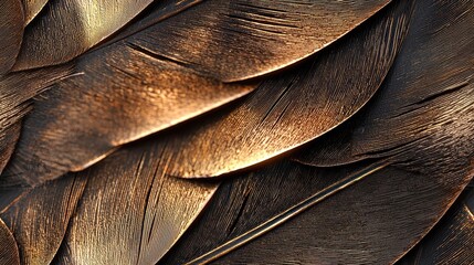 Close-Up of Falcon Feather Texture with Sharp Stripes and Detail