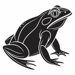 Bullfrog silhouette black vector