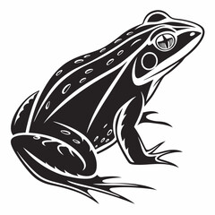 Bullfrog silhouette black vector