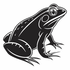 Bullfrog silhouette black vector