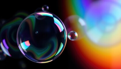 Mesmerizing Macro Photography Rainbow Soap Bubbles