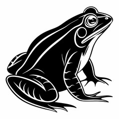 Bullfrog silhouette black vector