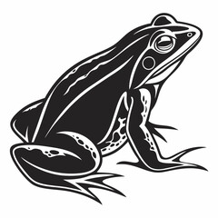 Bullfrog silhouette black vector