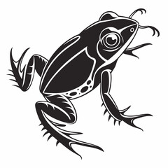 Bullfrog silhouette black vector