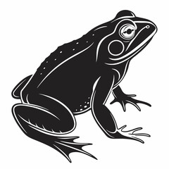 Bullfrog silhouette black vector