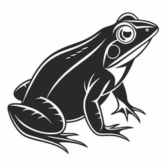 Bullfrog silhouette black vector