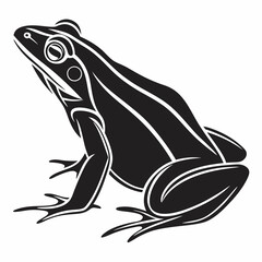 Bullfrog silhouette black vector