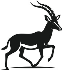 Antelope vector black silhouette