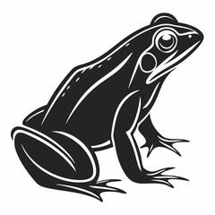 Bullfrog silhouette black vector