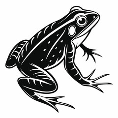 Bullfrog silhouette black vector