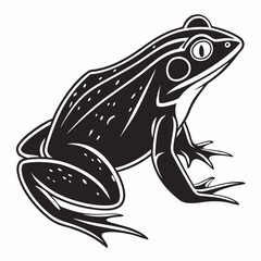 Bullfrog silhouette black vector