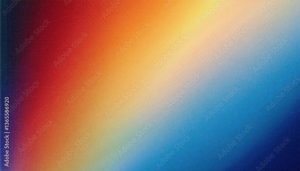 Leinwandbilder vibrant abstract gradient texture with smooth color transition from deep blue to warm red and yellow, ideal for background