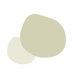 2つが重なる茶色の変形円形のフレーム