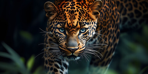 Obraz premium Close up portrait of a leopard