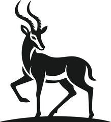 Antelope vector black silhouette