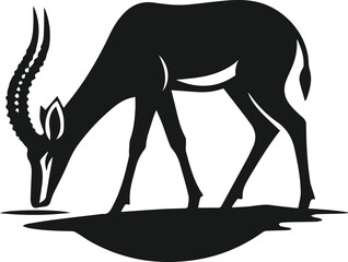 Antelope vector black silhouette