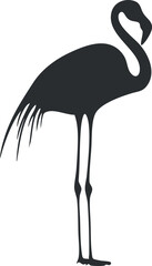 Obraz premium Elegant flamingo silhouette vector for tropical designs and wildlife themes.