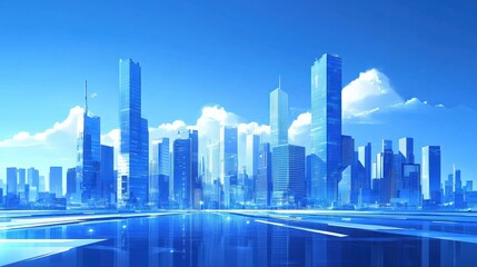 Fototapeta premium Futuristic Cityscape of Tomorrow