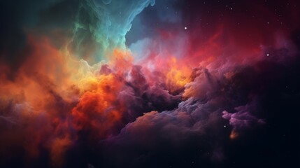 Fototapeta premium Colorful cosmic clouds in deep space.
