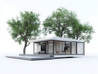 Fototapeta premium Innovative Modular Home with Sustainable and Smart Design Features