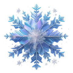 Digital illustration of frosty snowflakes in a winter wonderland aesthetic