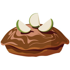 Apple cake illustration