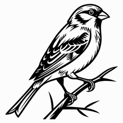 Obraz premium Canary black silhouette icon vector