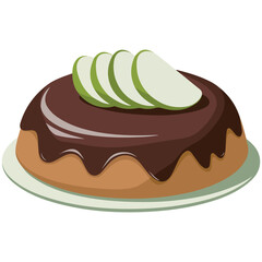 Cake on white background