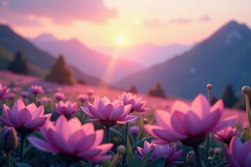 Fototapeta premium Abstract blurred landscape, soft focus, calming colors, water, blur