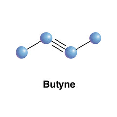Butyne Is An Organic Compound Formula. Industrial  Vector Illustration Print