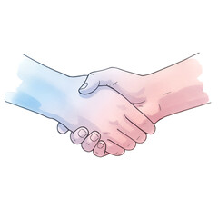 Fototapeta premium Handshake Partnership, Unity, and Collaboration Concept Illustration