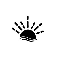 sun silhouette icon