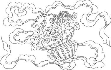 sketch vector illustration design ornament icon symbol decoration decoration abstract vintage classic ethnic mythology traditional modern 