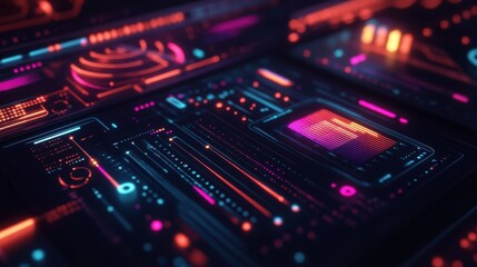 Fototapeta premium 3D abstract elements in UI make interfaces more immersive