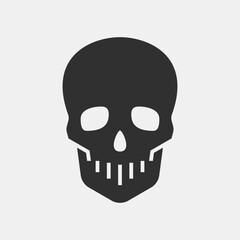 Skull. Danger. Simple shape vector icon