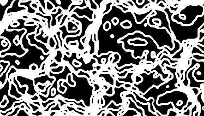 Black and white abstract contour pattern for modern background. Vector Format Illustration 