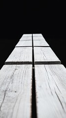 Minimalist highres white wooden table on black background