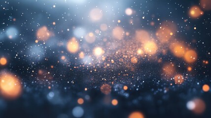 Obraz premium Vibrant glimmering particles create a magical atmosphere in a dark fantasy setting with light reflections