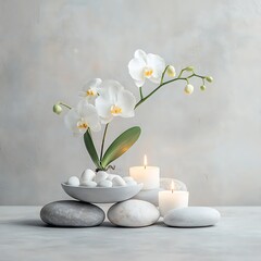 Tranquil Orchid Spa Still Life.
