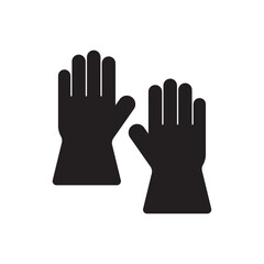 Obraz premium rubber glove flat icon vector