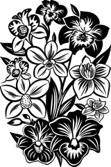 Seamless floral pattern with vintage ornaments and decorative flowers