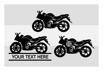 Obraz premium Motorcycle SVG, Motorcycle Silhouette, Motor Bike Svg, Chopper, Big Bike Svg, Motor cycle Svg, Classic Motorcycle, Motorbike, Vector, Motorcycle Png, Motorcycle Monogram, Split Monogram, Circle